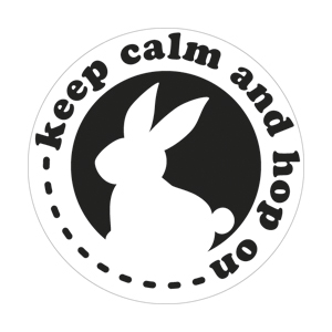 Label keep calm and hop on