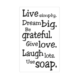 Label Live simply... Use soap.