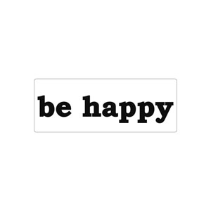 Label Worte be happy