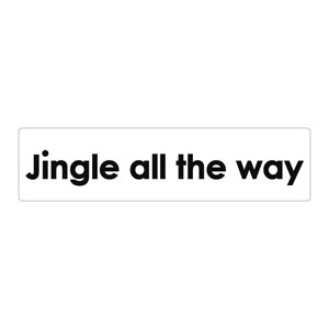 Label Worte Jingle all the way